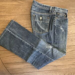 Banana Republic Classic Blue Distressed Low Rise Jeans Women’s Size 8